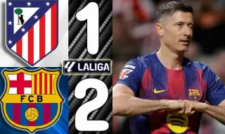 С човек повече и късен гол на Левандовски Барселона пречупи Атлетико и дръпна със седем точки на Реал