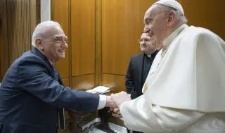 Мартин Скорсезе проведе частна аудиенция с папа Франциск (СНИМКИ)