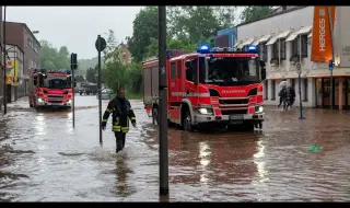 Torrential rains flooded the German province of Saar 