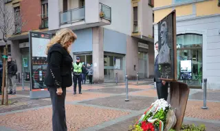 Президентът Илияна Йотова отдаде почит пред барелефа на Левски в Монца