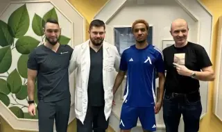 Армстронг Око-Флекс се появи с екип на Левски