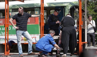 Взрив в трамвай в Днепропетровск