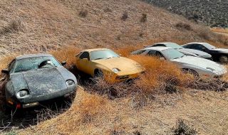 Намериха гробище с изоставени Porsche-та