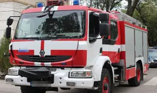 The McDonald's is on fire next to the Bridge of Lovers near the National Palace of Culture 