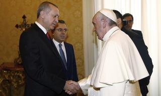Историческо! Ердоган на визита при папата (СНИМКИ)