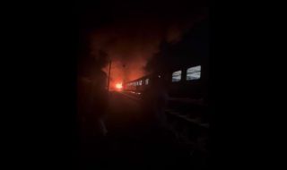 Пламна влакът София-Варна. Има ранен машинист