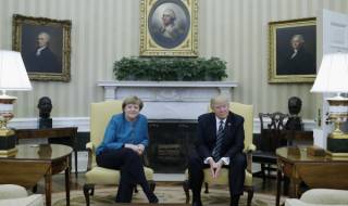 Меркел и Тръмп очи в очи (СНИМКИ)