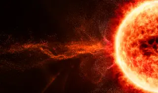 НАСА засне мощно изригване на Слънцетo в новогодишната нощ (СНИМКА)