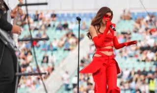 Michaela Fileva opened Ed Sheeran's concert in front of 60,000 at the Vasil Levski Stadium in Sofia 