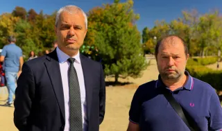 Милан Димитров дойде на предизборен пункт, за да благодари на Костадинов