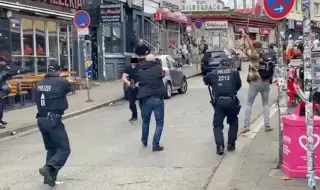 In Hamburg, an unknown person attacked the police with an ax 