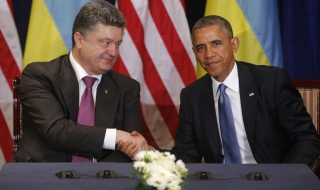 Обама обеща на Порошенко 5 млн. долара военна помощ за Украйна
