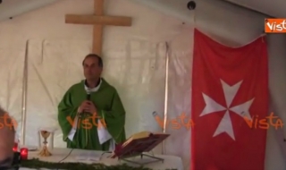 Епископът на Риети отслужи литургия след земетресението