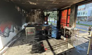 Office of the PP "Velichie" set on fire after the TV participation of the leader of the party 