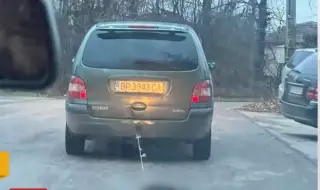 Car drags dog on road in Vratsa 