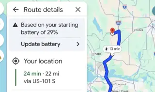 Google Maps вече е много по-полезен за електромобили 