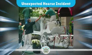 Deceased falling from hearse causes chaos on road, funeral home apologizes VIDEO 