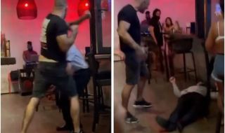ММА боец приспа мъж в бар само с един удар (ВИДЕО)