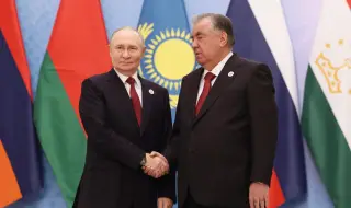 Путин се пошегува с президента на Таджикистан