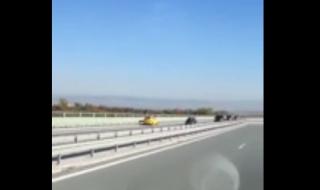 Със 100 км/ч в насрещното на АМ "Люлин" (ВИДЕО)