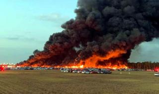 Пожар изпепели 3500 автомобила под наем