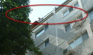 Парче бетон се срути от покрива на блок в Бургас