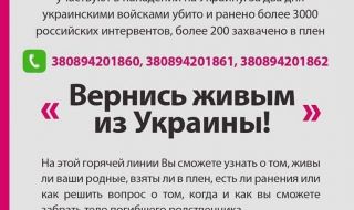 Министерството на отбраната на Украйна откри специални телефони за роднини на руски войници