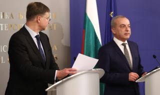 Донев след срещата с Домбровскис: Служебното правителство ще предложи бюджет с бюджетен дефицит от три процента