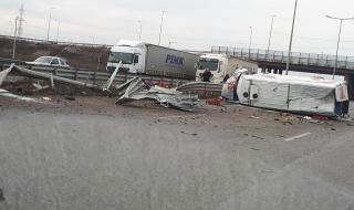 Тежък пътен инцидент на Северната тангента в София