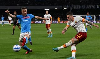 Рома удари спирачка на Наполи за титлата с гол в 91'
