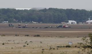 Испански Ф-18 се разби при излитане (ВИДЕО+СНИМКИ)