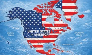 Trump showed a map of the USA with Mexico and Canada