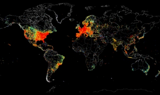Уникална карта показва всяко устройство, свързано с интернет в света
