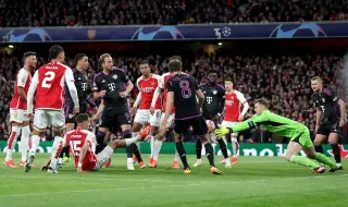 Интригата остава: Арсенал и Байерн Мюнхен сътвориха зрелище, но не се победиха