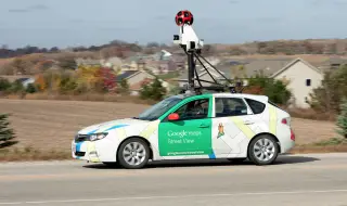 Биха служители на Google Maps, докато обикалят с автомобил за картографиране