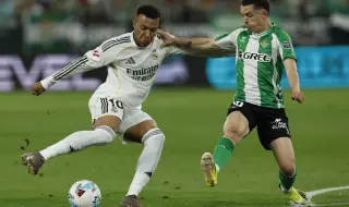 Бетис открадна точка от Реал Мадрид в драматичен финал на „Бенито Вийямарин“