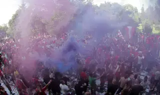 Феновете на ЦСКА с шествие и надъхващи думи преди мача с Левски