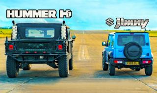 Hummer H1 срещу Suzuki Jimny (ВИДЕО)