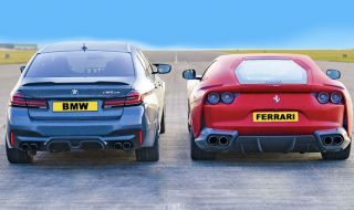 BMW M5 CS се пробва срещу Ferrari (ВИДЕО)
