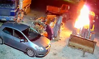 Маскиран подпали автомобил и земеделска техника за 200 000 лв. край Елин Пелин