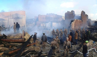 Огромен пожар изпепели древен град