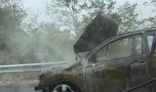 Задръстване на АМ Тракия заради горяща кола