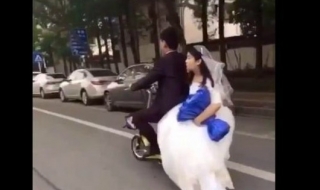 Младоженец отпраши без булката (Видео)