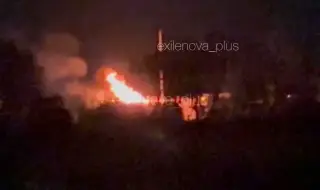 Пожар в петролна база в Краснодарския край след атака с дрон