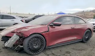 Уникалното купе Lucid Air на Шакил О'Нийл се продава, но... разбито!