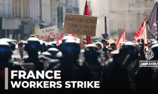 General strike against budget draft in France 