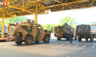 Военният конвой на НАТО обърка пътя, докато преминаваше през България
