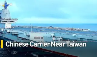 A Chinese aircraft carrier has passed through the Taiwan Strait 