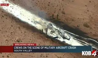 Американски изтребител F-35A Lightning II се разби при излитане от летище Албакърки, Ню Мексико