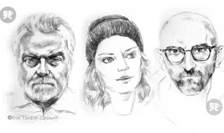 Графични портрети на Теодора Духовникова, Владимир Пенев, Татяна Лолова и Христо Попов в нова изложба за Деня на българското кино